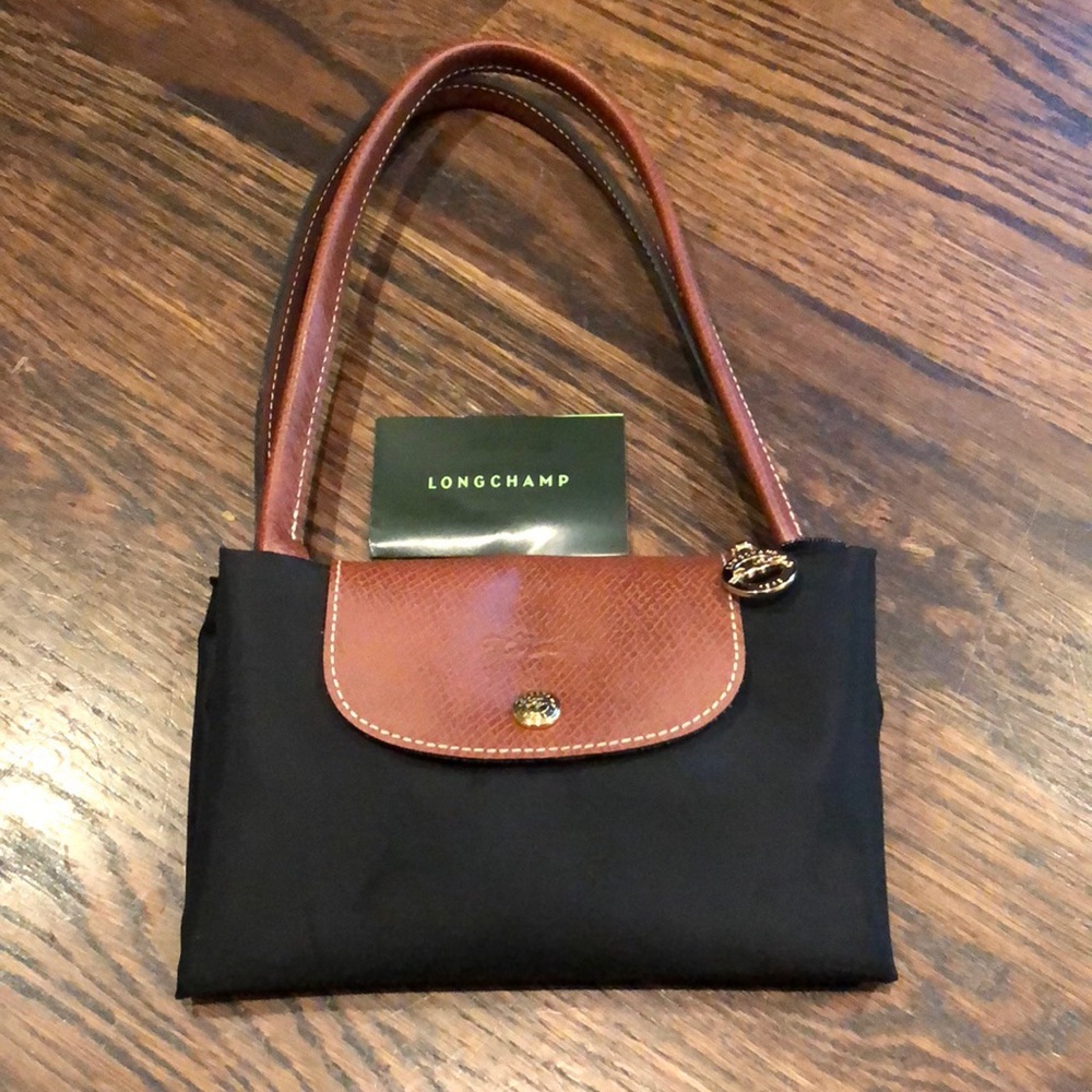 New Black Medium Longchamp Tote